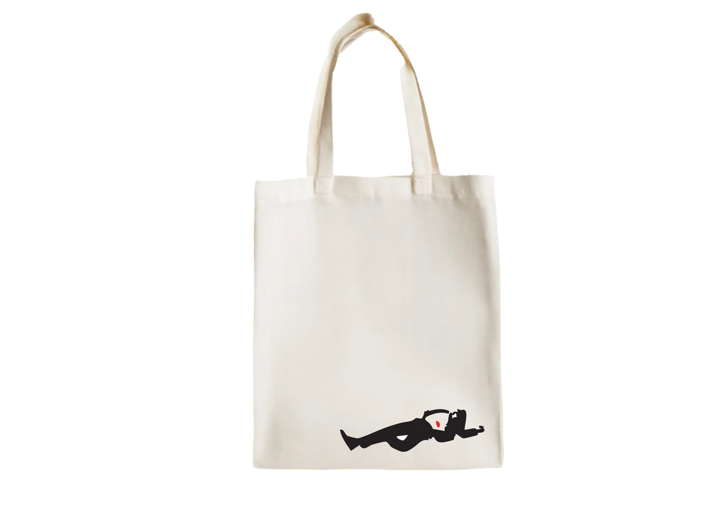 Svart Ridå Tote Bag White