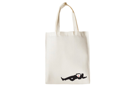 Svart Ridå Tote Bag White