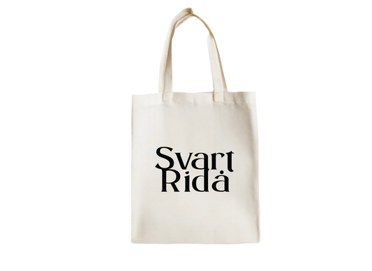Svart Ridå Tote Bag White